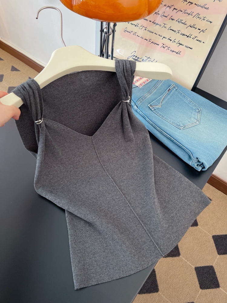 Women's Sleeveless Knit Top Slimming Sexy Summer Pullover - Image 3