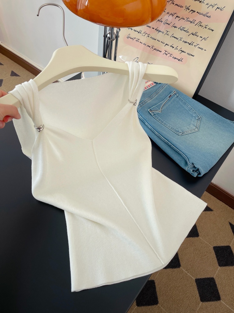 Women's Sleeveless Knit Top Slimming Sexy Summer Pullover