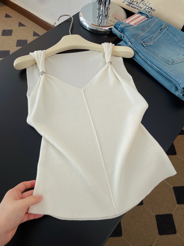 Women's Sleeveless Knit Top Slimming Sexy Summer Pullover - Image 4