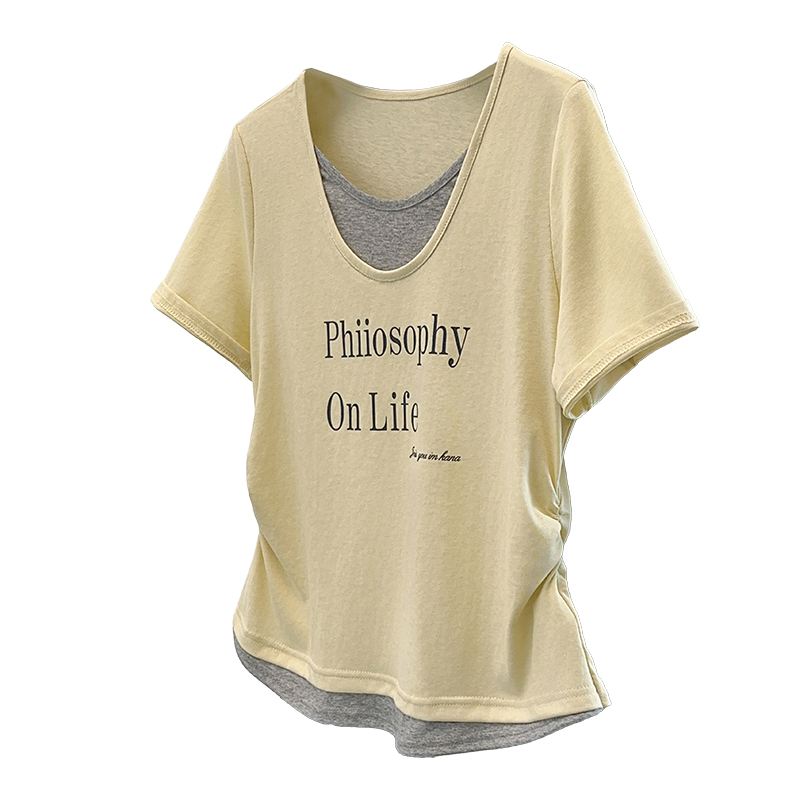 Plus Size Women's Casual Print Letter Short Sleeve T-Shirt 2026 Summer New Arrival - Image 5